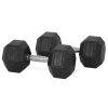 Jednoruční pogumovaná činka hexagonální 20 kg