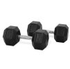 Jednoruční pogumovaná činka hexagonální 22,5 kg