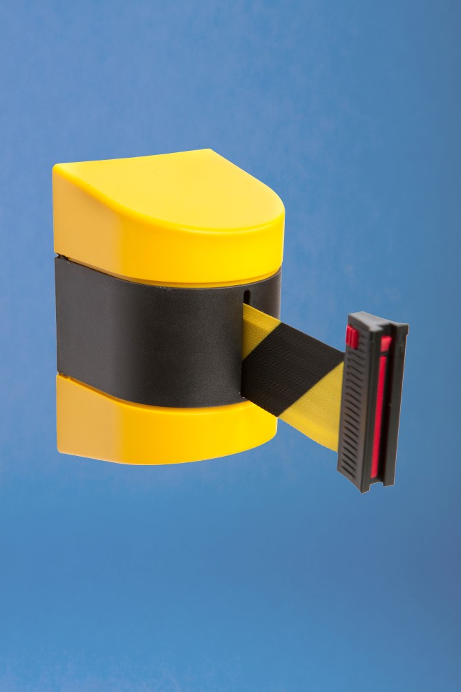 EXPOINT Nástěnná kazeta s páskou 5 m a brzdou, Název: kryt žluto-černý, páska žluto-černá
