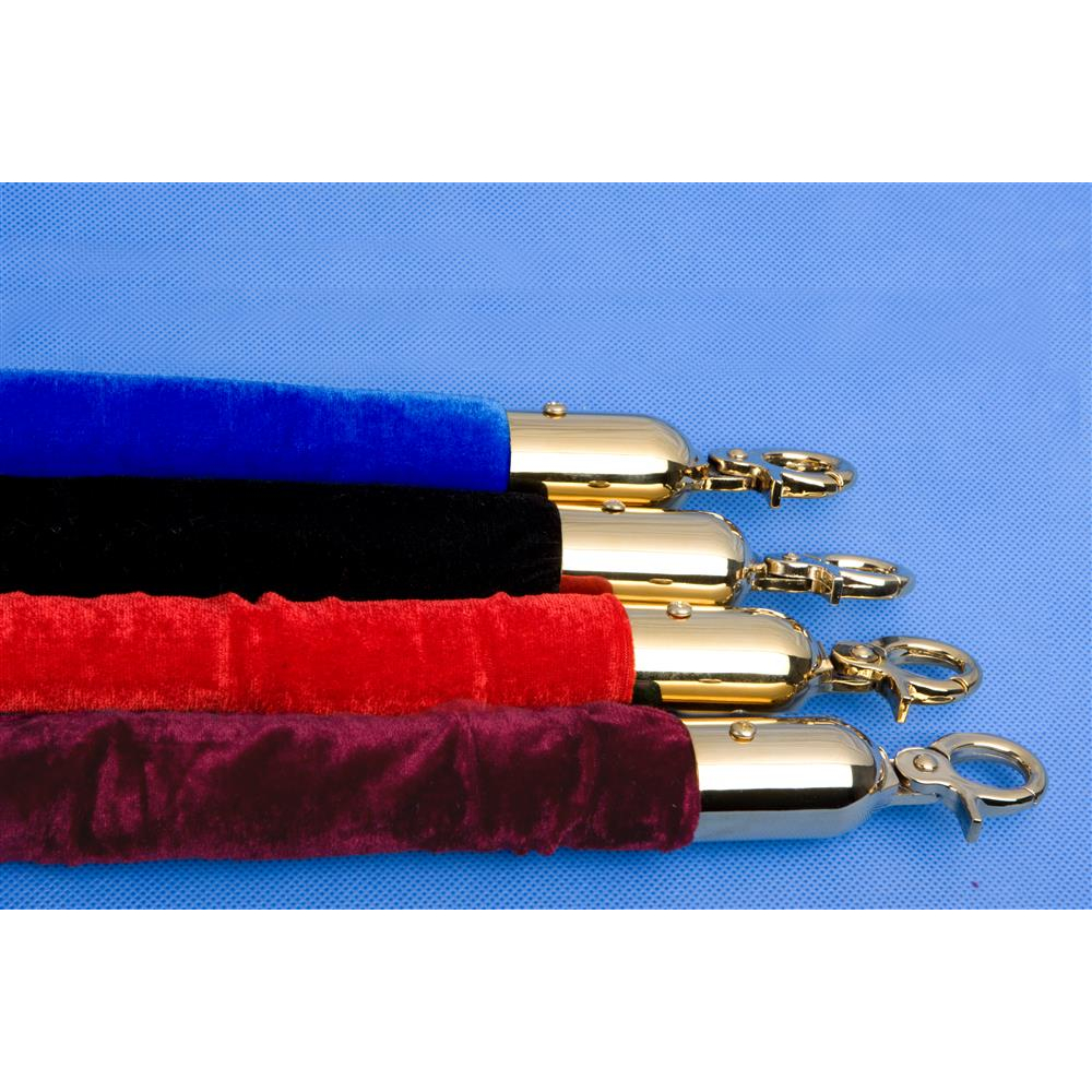 EXPOINT Sametové lano pro zlatý sloupek 2m Název: Barva lana : modrá, koncovky zlaté