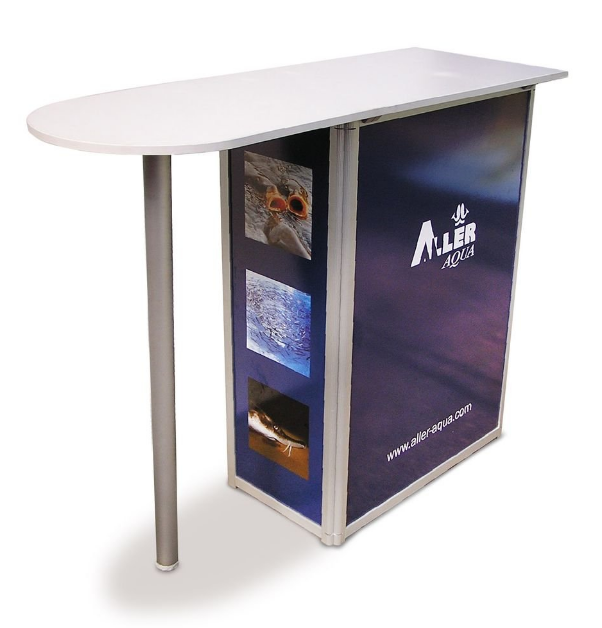 Prezentační a reklamní promo stolek 140 x 50 x 90 cm Název: promo stolek LEG s grafikou