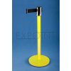 Zahrazovací sloupek se samonavíjecím pásem 4,5 m LAK Žlutý