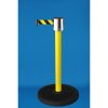 Vymezovací průmyslový sloupek s pásem 9 m žlutý s výstražnou páskou