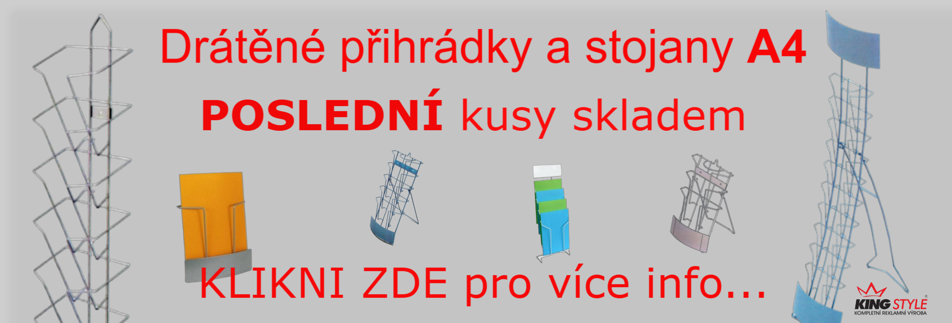 Drátěn přihrádky a stojany A4