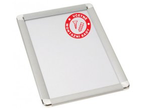 Kliprám lišta 30mm, tl. profilu 1,5 mm oblé rohy CHROM vč. montážní sady