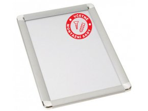 Kliprám lišta 20mm, tl. profilu 1,5 mm oblé rohy CHROM vč. montážní sady