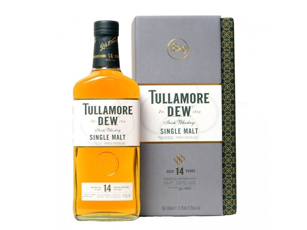 24312 tullamore dew 14 years single malt gift box 41 3 0 7l