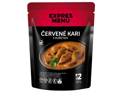 Červené kari s kuřetem  2 PORCE