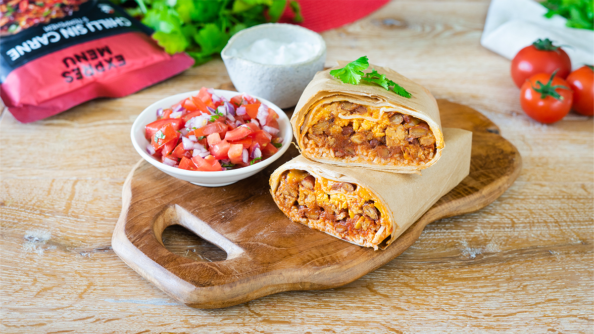 Wegetariańskie burrito w stylu meksykańskim
