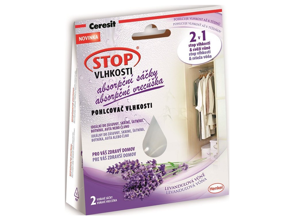 23771 ceresit stop vlhkosti absorpcni sacky 2x50g levandule