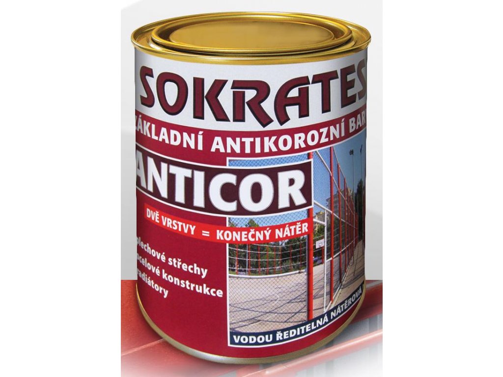 SOKRATES ANTICOR základní antikorozní barva (červenohnědá) 5kg (Barva červenohnědá)