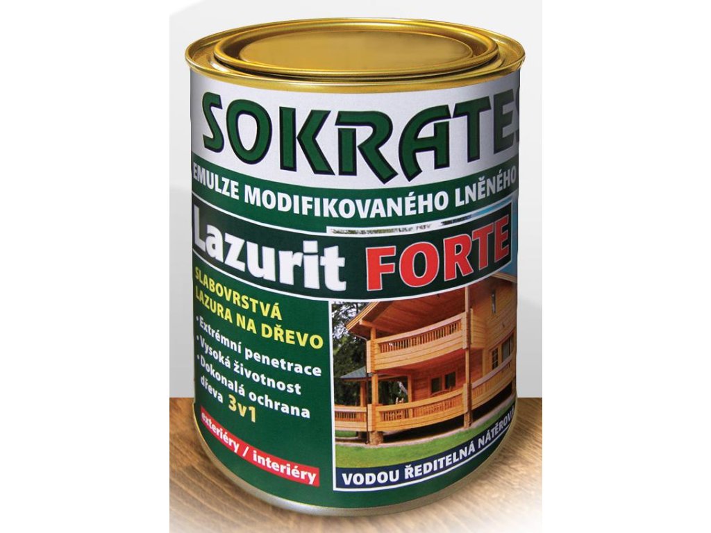 SOKRATES LAZURIT FORTE slabovrstvá lazura 4kg (Barva teak)