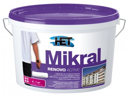 21584 mikral renovo active silikonova fasadni barva s vyztuznymi vlakny 1kg