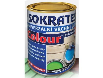 SOKRATES COLOUR univerzální vrchní barva (bílá pololesklá) 0,7kg (Barva bílá pololesklá)