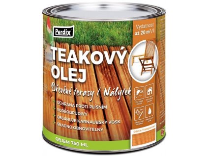 perdix teakovy olej transparentni 0,75 l