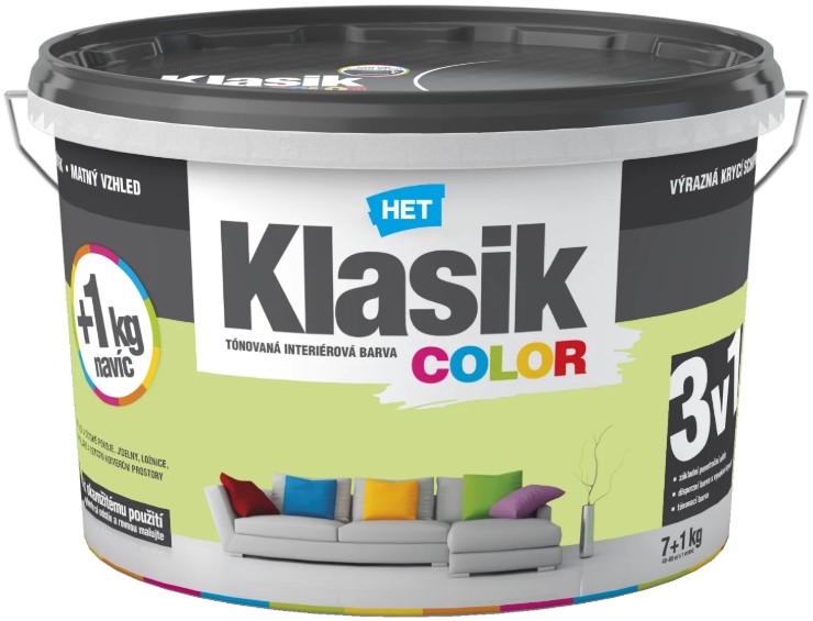 HET KLASIK COLOR Barva: šedý platinový 0117, Balení: 7+1 kg