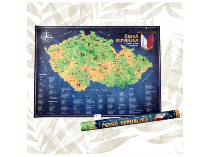 stirací mapa česka republika s tipy na výlety