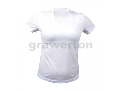 Potisk trička - bílé dámské výstřih do V (bez folie)