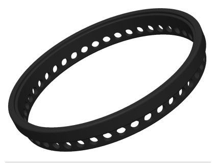 3D Obruč pro dno 20cm na háčkovaný košík - Černá
