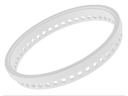 3D Obruč pro dno 20cm na háčkovaný košík - Bílá