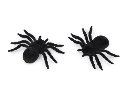 Sametový pavouk Halloween (Varianta černá, Balení 4 ks)