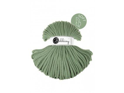 Bobbiny jumbo soft - 8mm - Eucalyptus green