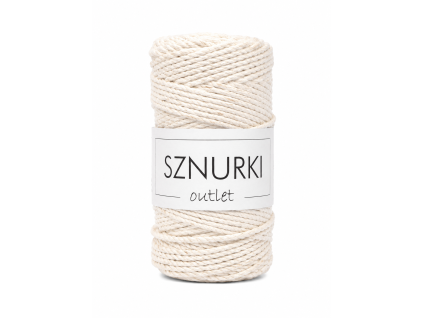 Sznurki - Macrame 3PLY - 3mm - Natural