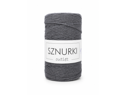 Sznurki - Macrame - 3mm - Charcoal