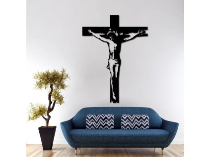 Dřevěný obraz - dekorace Ježíš na kříži