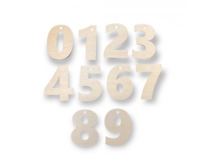 Čísla s dirkou- nášivka, ozdoba na háčkovaný košík