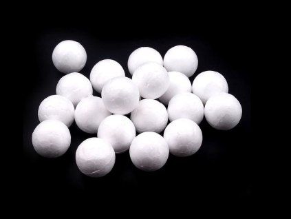 Koule Ø1,5 cm polystyren (Varianta bílá, Balení 100 ks)