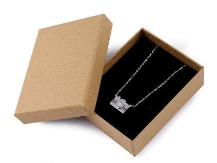 Krabička na šperky 7x9 cm (Varianta hnědá přírodní, Balení 1 ks)