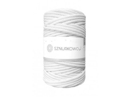 Sznurkowo příze na háčkování - 3SZ01 - 3mm Bílá