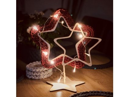 Vánoční hvězda k obháčkování - vánoční dekorace na okno, či štědrovečerní stůl
