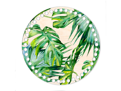 Víko na košík 20cm - Monstera