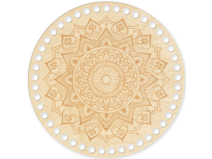 Víko na háčkovaný košík s motivem MANDALA
