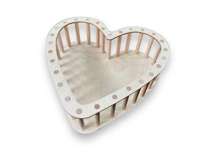 Konstrukce pro vyplétaný košík 25cm - Srdce