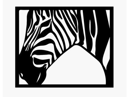 Dřevěný obraz - dekorace Zebra