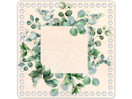 Čtercové Víko na košík 20cm - Eucalyptus