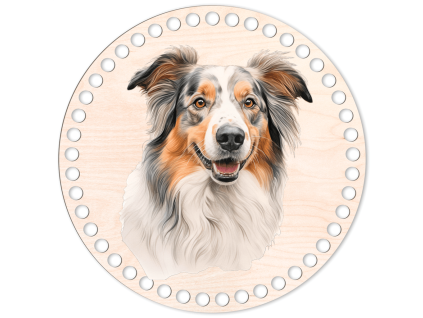 Australský Silky Terrier - Víko na háčkovaný košík nebo podtácek
