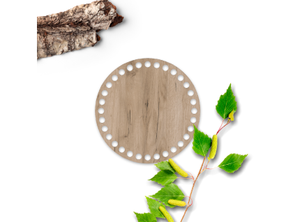 Dno na košík - Kruh 15cm - Grey craft HDF