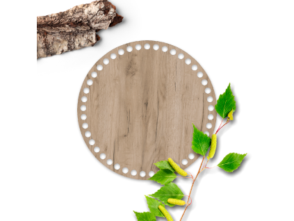 Dno na košík - Kruh 20cm - Grey craft HDF