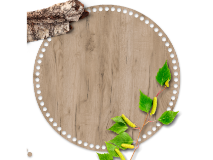 Dno na košík - Kruh 30cm - Grey craft HDF