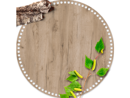 Dno na košík - Kruh 35cm - Grey craft HDF