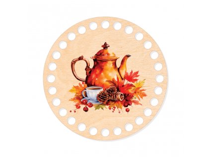 Podzimní dekorace, ozdoba či podtácek - Čajda 13,3cm