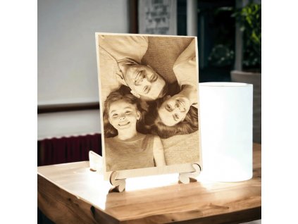 Fotka na dřevo - Rodina (velikost A4)