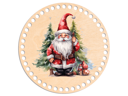 Víko na háčkovaný košík - Kruh 20cm, Trpaslík
