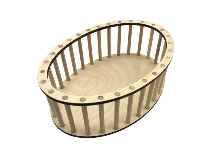 Konstrukce pro vyplétaný košík 30x20cm - Ovál