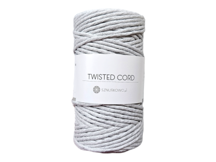 SZNURKOWO Macrame 5 mm SZM07 - Světle šedá