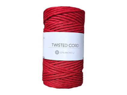 SZNURKOWO Macrame 3 mm SZ3M09 - Červená